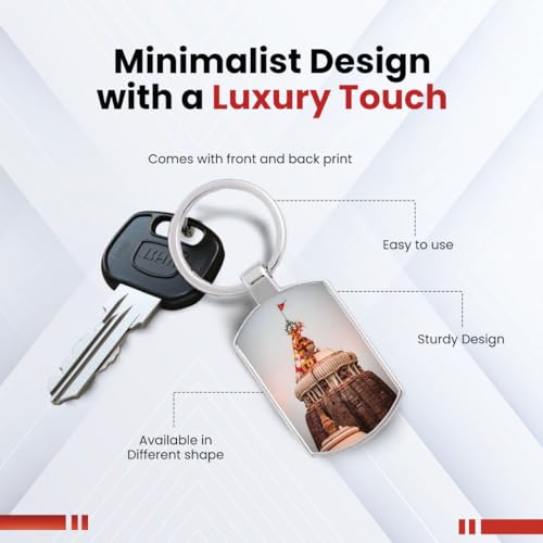 Image of Stylish Metal Keychains with Permanent Glossy Print - Inspirational Quotes & Spiritual Designs - Perfect Key chains for loved ones, Personal Use, Gifts & Return Gifts