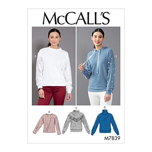 McCall's Patterns McCall's Women's Shirt, Turtle Neck, and Hoodie Sewing,
