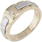 Besetzt mit einem Diamant-Brillanten mit einem Gewicht von 0,10 ct