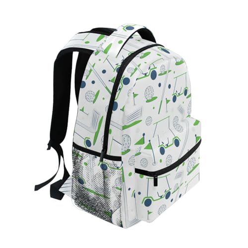 Golf Pattern Sports Boys Girls Kids School Backpacks Bookbag, Elementary School Bag Travel Backpack Daypack2