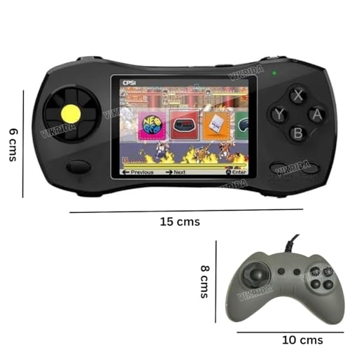 Image of VikriDA Handheld Game Video Game Console 620 Retro Games Support Connecting TV Game for Kids | Retro Mini Game for Kids, Rechargeable 8 Bit Classic (Black)