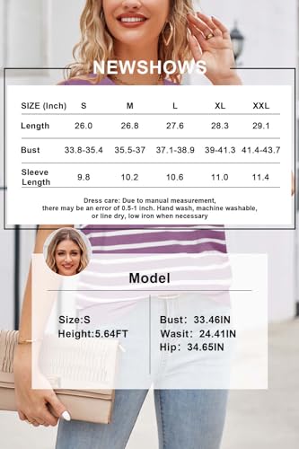 Image of Newshows Women's Sweater Short Sleeve Summer Fall Casual Business Shirts