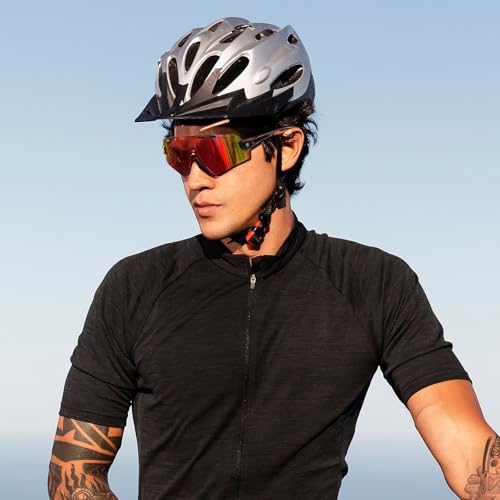 DUCO Polarized Sports Sunglasses for Men Women Driving Cycling Mountain Bike Fishing Running Golf Sun Glasses DC00492