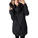 Produktbild Xinan Damen Strickjacke Herbst Winter Hooded Coat Long Zipper Pullover Outwear Mantel (S, Dunkelgrau)