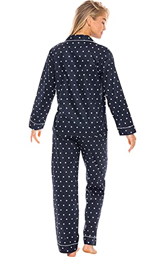 Alexander Del Rossa Women's Lightweight Button Down Pajama Set, Long Cotton Pjs2