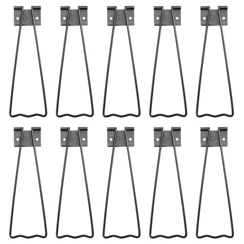 Veemoon 10pcs Black Iron Photo Frame Brackets Metal Supporting Racks for 10-12 Inch Frames, Simple Pedestal Holders Suitable for Home Décor and Tabletop Display