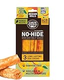 Earth Animal No-Hide Rolls Mango Vegetarian Recipe Medium Natural Rawhide Alternative Dog Chews - 3 Count Value Pack
