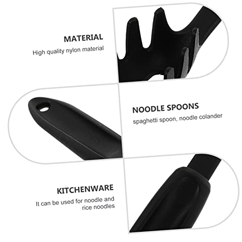 Mikinona 4 Peças Colher De Macarrão Coador De Metal Coador De Silicone Espaguete O Colher De Macarrã