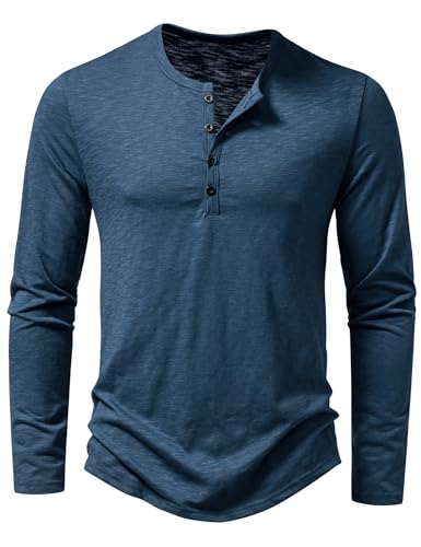 T-shirt Henley homme manches longues avec patte avant aux finitions premium