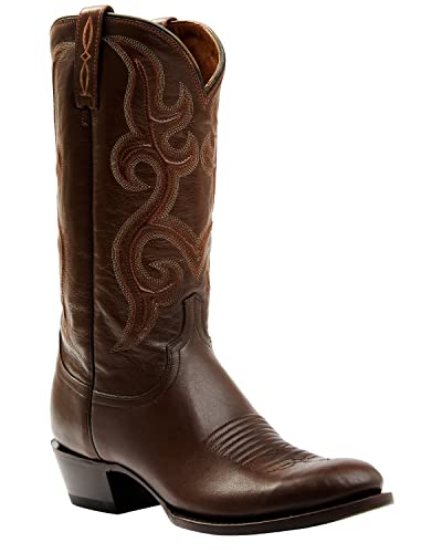Lucchese Men's Espresso Smooth Western Boot Round Toe Dark Brown 11 D
