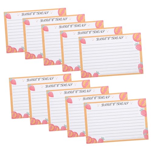 LALAFINA 50pcs Double-sided Recipe Cards Compact Kitchen Note Cards for Wedding Travel and Daily Use Professional Recipe Sheets for Easy Writing and Organizing
