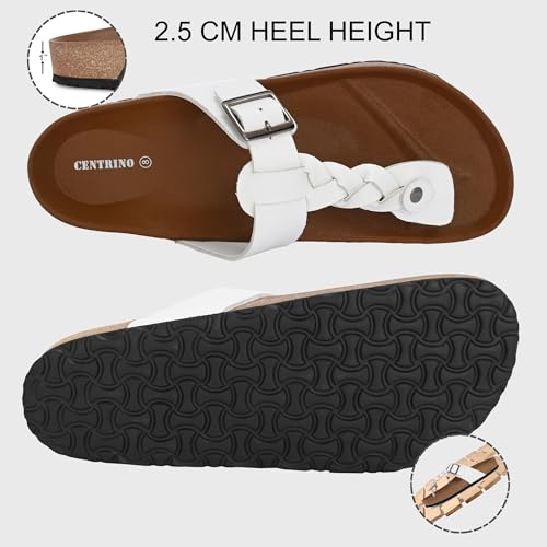 Image of Centrino Men's Berkin-Style Slip-On Sandals | Open Toe Design | Soft PU Footbed | Lightweight & Comfortable | Arch Support | On-Grip Sole | Casual Outdoor Wear (6867)