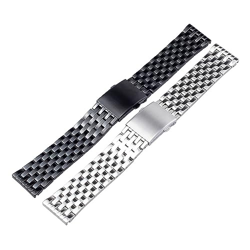 Bracelet de bracelets men metal solid 26mm acier inoxydable argent - 6