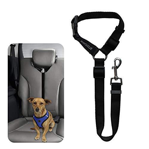 BWOGUE Pet Dog Cat Seat Belts, Car Headrest Restraint Adjustable Safety Leads Vehicle