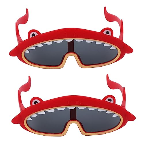 Abaodam 2 Peças De Óculos Em Forma De Tubarão Vestidos De Luau Óculos De Sol De Menino Óculos De Sol