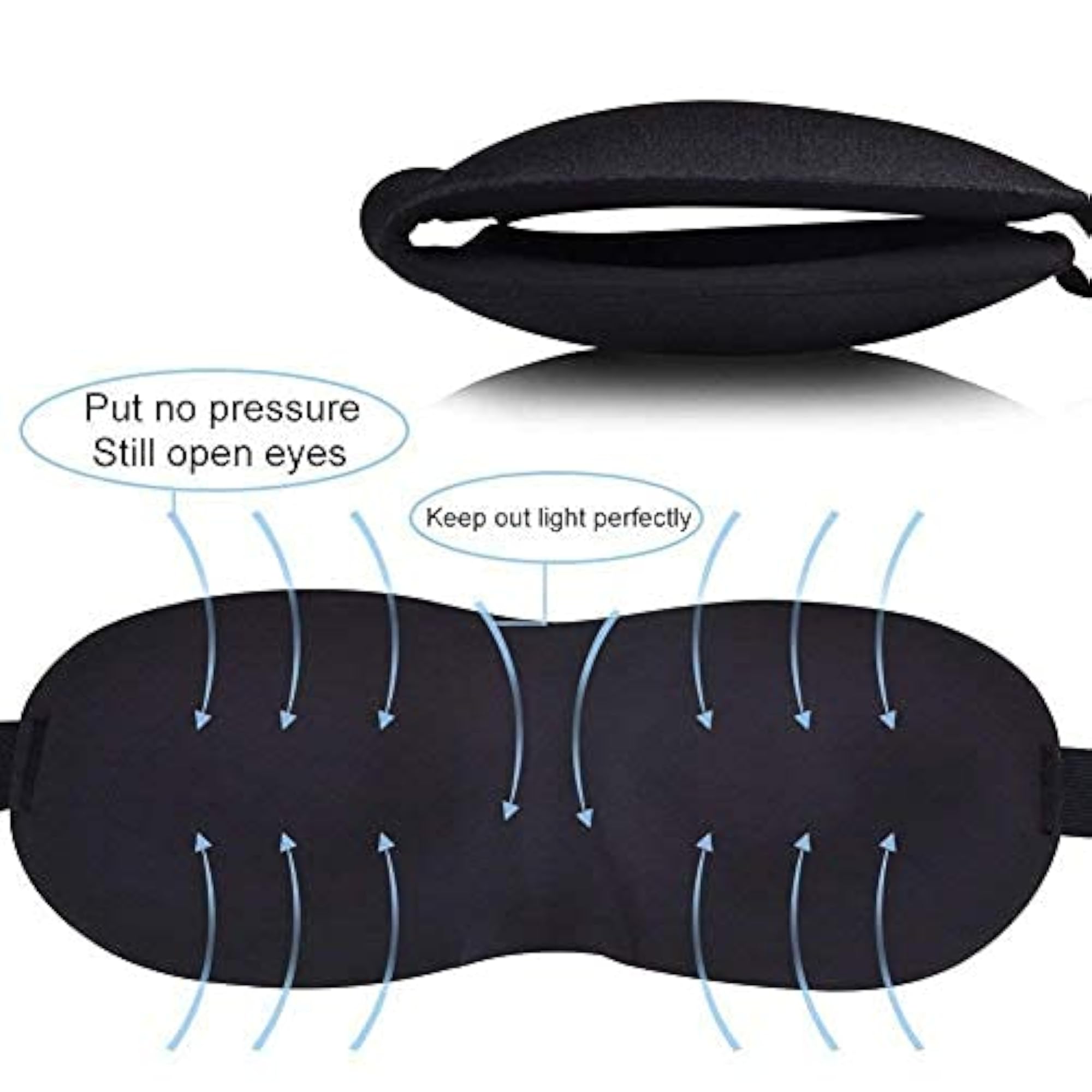 Eye Sleep Mask with Adjustable Strap, Super Soft Eye Mask