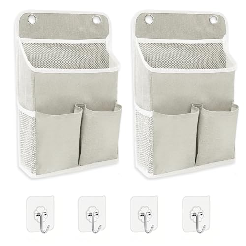 Foonary Organizzatore a parete in tessuto con 4 ganci, 2