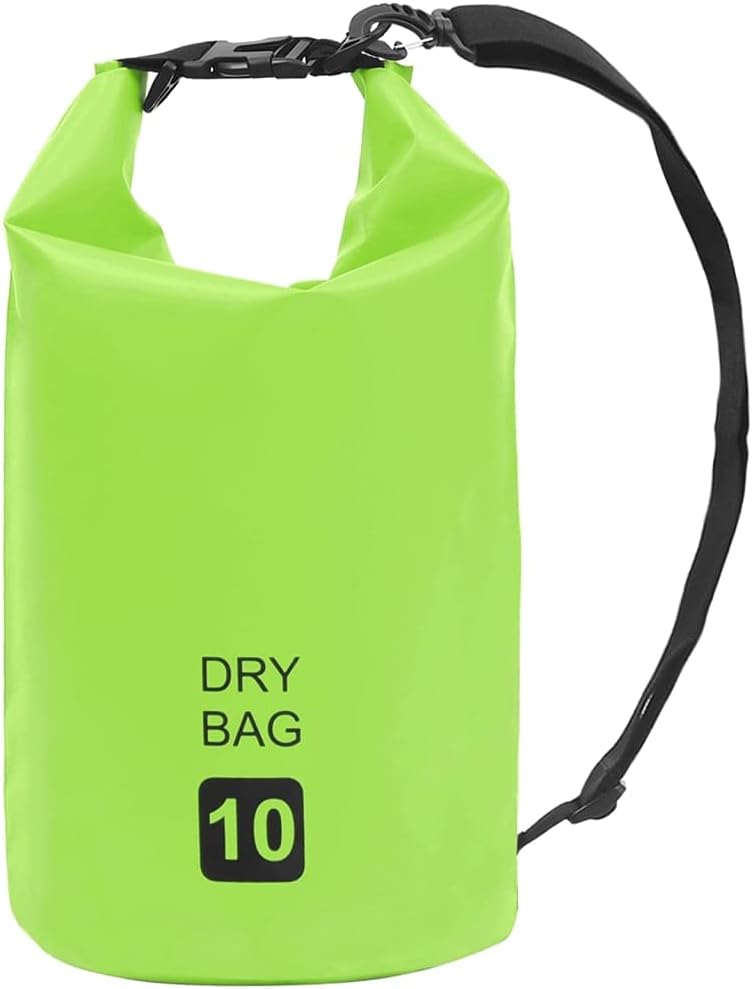 vidaXL Dry Bag, Waterproof Backpack Boating Dry Sack, Waterproof Bag for Water Sports, Dry Bag with Zipper Waterproof Duffel Bag, Green PVC