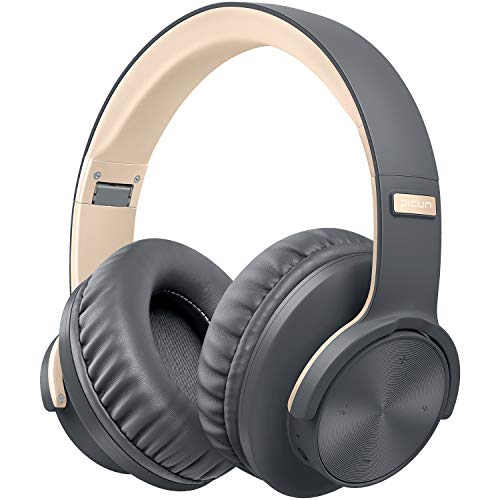 Wireless Headphones, Picun 40H Playtime Bluetooth Headphones Over Ear, HD Mic/Touch Control/Wired Use/TF