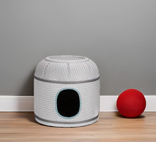 Image of 2 Way Pet House Foldable Cat House|Cat Cube Cave|Cat Bed for Indoor Cats|Cat Nest Semi-Enclosed Pet Cat Sleeping Tent House - Grey