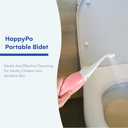 HappyPo Easy-Bidet - 300 ml Portable Bidet Sprayer for Travel and Home - Handheld Peri Bottle for Gentle Cleansing - Ideal for Menstrual Care, Postpartum, Camping and Toilet Use - Rose - Image 3