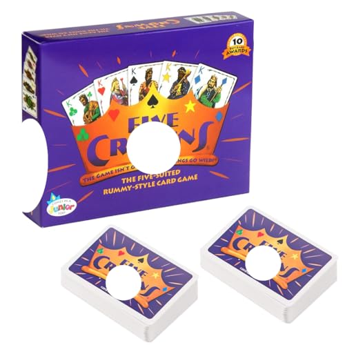 Lista imballaggio: riceverai 1 set di cinque carte puzzle corona, un singolo set pesa 174 g, un classico gioco per famiglie, un gioco di carte imperdibile per ragazzi per 1-7 giocatori
