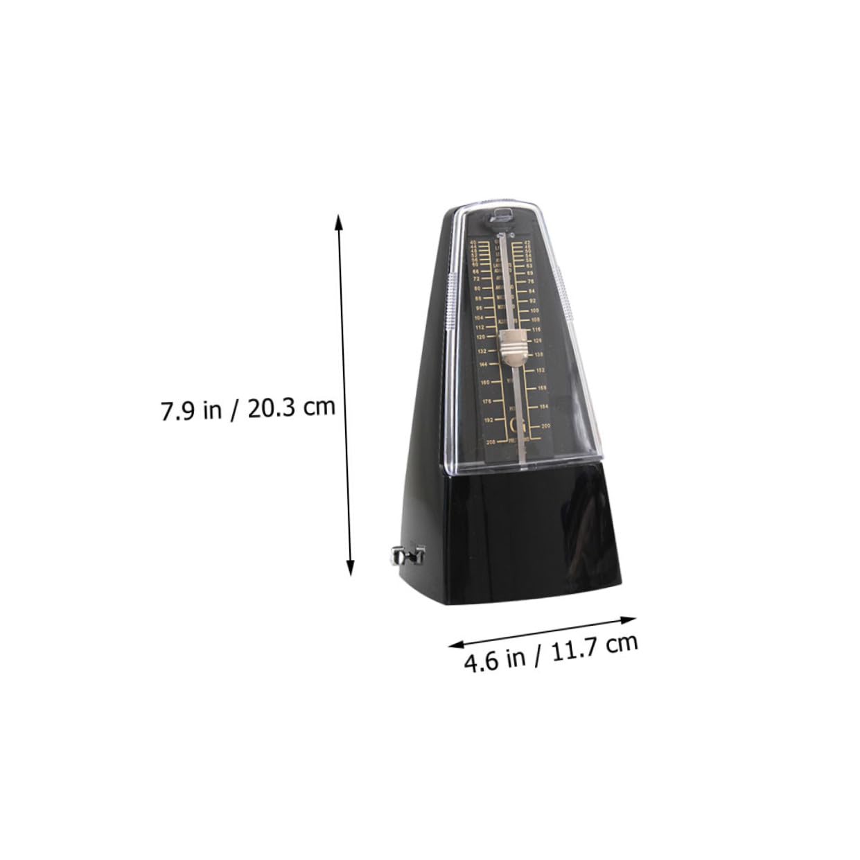 Metrónomo Mecánico para Piano Guitarra Erhu y Guzheng Pequeño Tamaño Color Negro con Clip para Partituras Accesorio Músical Preciso y Fácil de Usar para Aleatorio