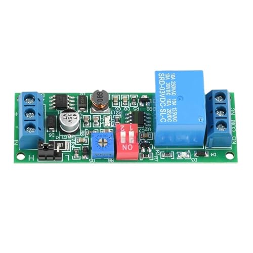 Relais temporisé monostable 4-30V CC réglable jusqu'à 100 minutes pour automatisme stable