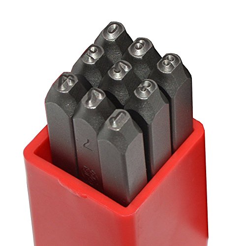 Lettres ou Chiffres Stamp Punch Ensemble pour la confection de bijou/bois/cuir, 5mm number Cover