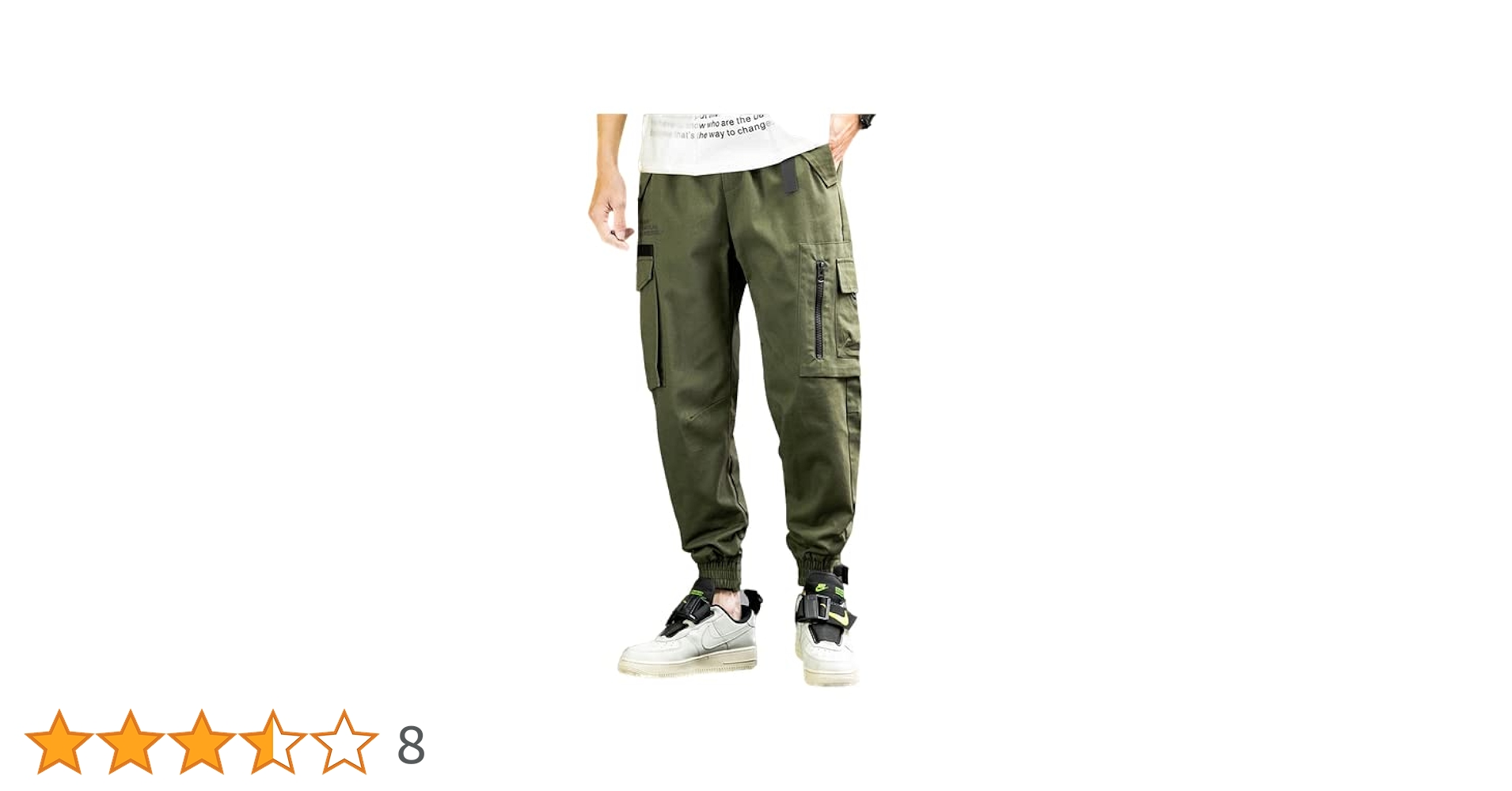 Buy ABCUSTOMS Men Flap Green Pocket Zip Detail Drawstring Waist