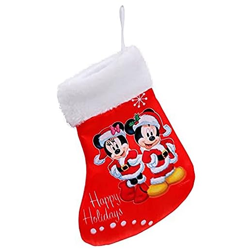 Ciao 90946 Mini Chaussette de Noël Disney Mickey et Minnie Rouge Taille S