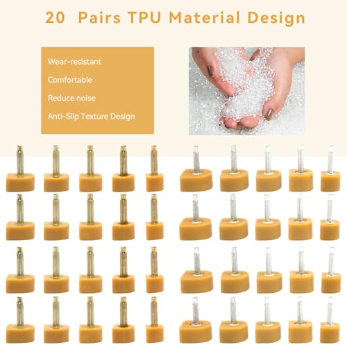 Image of MHBH High Heel Replacement Tips, Shoe Heel Repair - 20 Pairs of Heel Caps Shoe Heel Repair Kit for Women's Shoes, 5 sizes