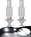 HOCOLO 2x L2 H1 6000K Fog Light Bulbs Set, 6000LM 6-2525-SMD Ceramic Lamp Beads, Plug and Play Fog Lamps Replace Bulb for Cars Vehicle ATV/UTV OFF ROAD LIGHT (White, H1)