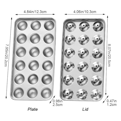 Molde para cubitos de hielo esfera acero inoxidable miniatura 3