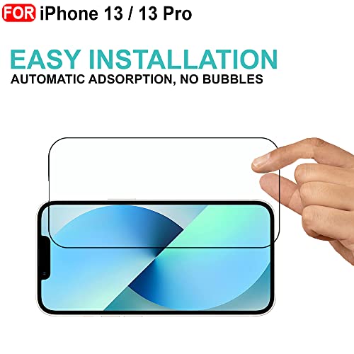 CEDO Tempered Glass for iPhone 13/13 Pro | Screen Protector Full HD Quality Tempered Glass Anti-Scratch Edge to Edge Coverage with Easy Installation Kit (Black) 5 41Lg rR2bhL