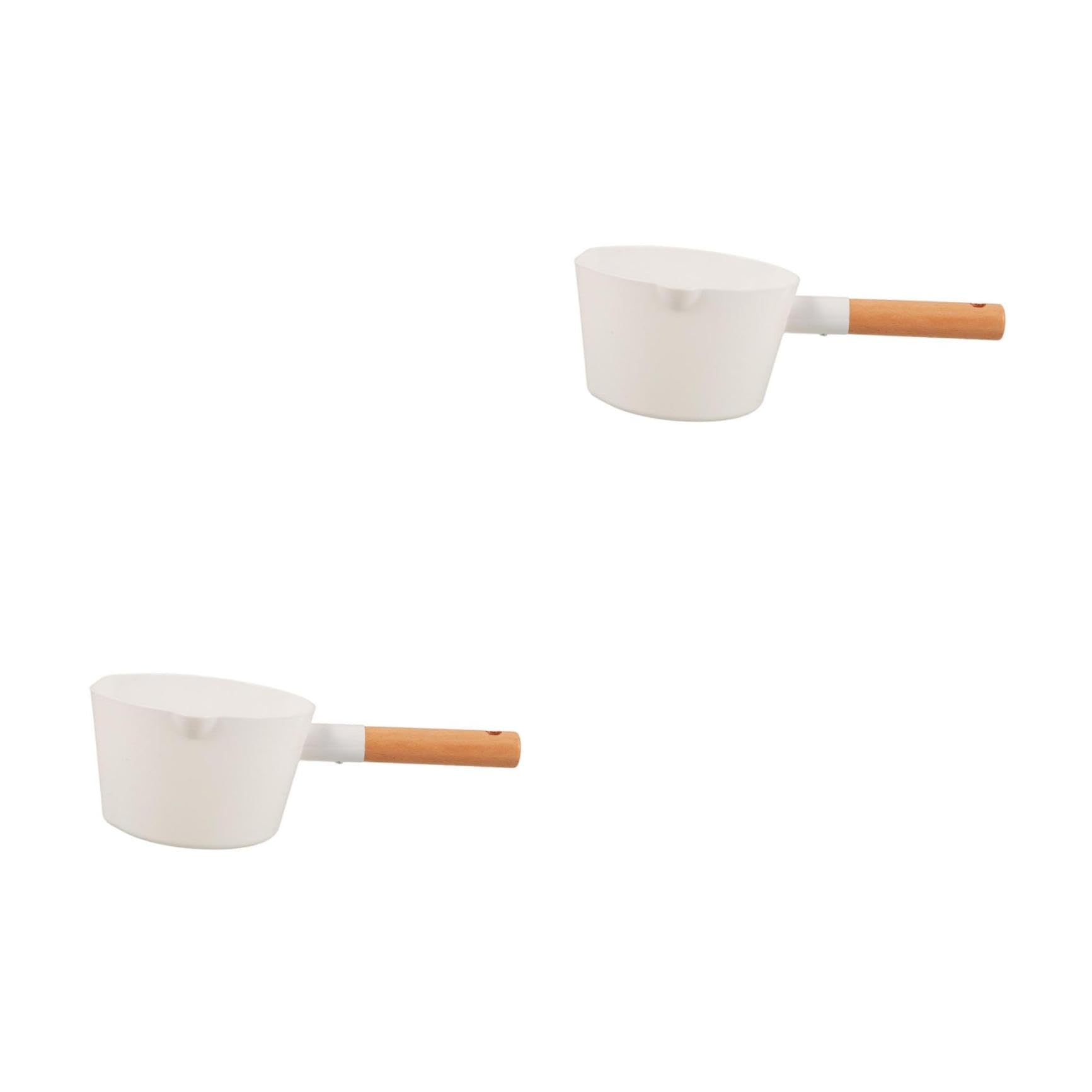 LABRIMP 2piezas Cucharón De Madera De Mango Para Cocina y Baño Para Agua y Lavar Verduras Utensilio Ecológico y Gran Capacidad Doméstico y Restaurantes