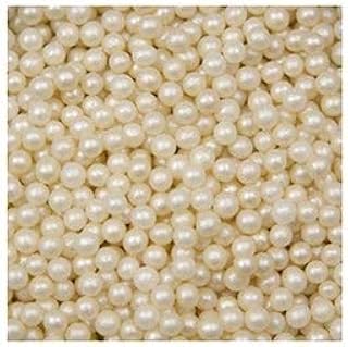 O'Creme Ivory Edible Sugar Pearls Cake Decorating Supplies for Bakers: Cookie, Cupcake & Icing Toppings, Beads Sprinkles F...