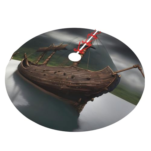 Jupe d'arbre de Noël extérieure et intérieure style Vikings - 3