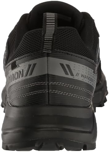 Salomon Men's Wander Hiking Shoe, Black/Pewter/Frost Gray, 14 | Image 2