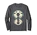Alien Moon Space UFO Extraterrestrial Vintage Long Sleeve T-Shirt, Adult Unisex, Dark Heather Grey, XX-Large