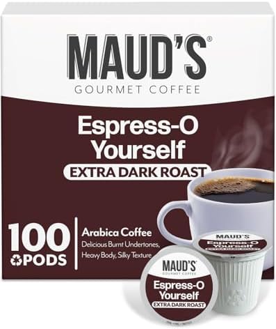 Maud's Espresso Dark Roast Coffee Pods, 100ct