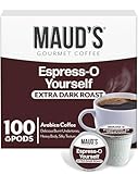 Maud's Espresso Coffee Pods, 100 ct, Dark Roast...