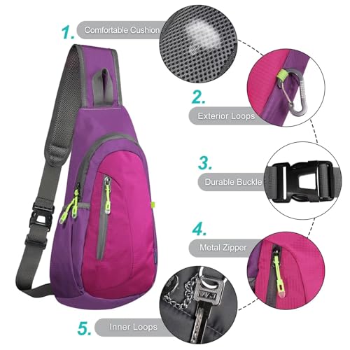 Image of TITECOUGO Small Sling Bag, Lightweight Crossbody Backpack for Men Women Shoulder Bag for Sports and Outdoor