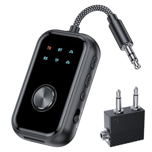 ワイヤレス送受信機 トランスミッターとレシーバー 2個セット Bluetooth 5 トランスミッター レシーバー 2in1 無線 オーディオ 送信