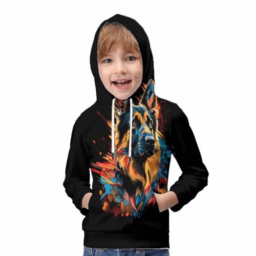 Sweat à capuche chien 3D pour enfant pull léger mignon 8-10 ans - 5