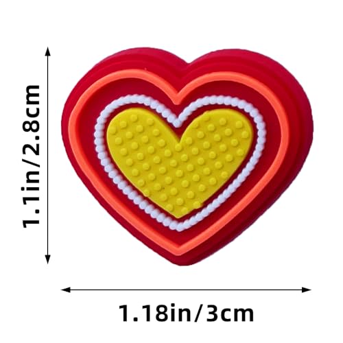 40pcs Love Hear shoe charms for Croc charms Clogs Sandals,Shoes Accessories Charms for Party Favors Gifts - Image 2