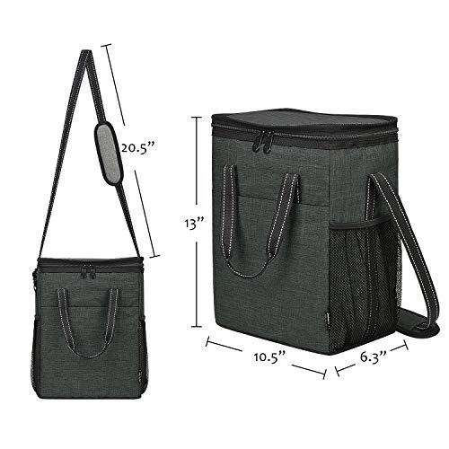 6 Bottle Wine Gift Carrier - Insulated & Padded Wine Carrying Cooler Tote Bag With Handle And Adjustable Shoulder Strap For Travel Or Picnic, Ideal Wine Lover Gift, Black #TOP3