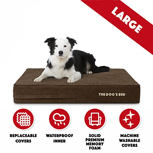 The-Dogs-Bed-Orthopedic-Memory-Foam-Dog-Bed-Large-Brown-Plush-40×25-Pain-Relief-for-Arthritis-Hip-Elbow-Dysplasia-Post-Surgery-Lameness-Veterinary-Approved-Waterproof-Washable-Cover The Dogs Bed Orthopedic Memory Foam Dog Bed Large Brown Plush 40×25 Pain Relief for Arthritis Hip Elbow Dysplasia Post Surgery Lameness Veterinary Approved Waterproof Washable Cover