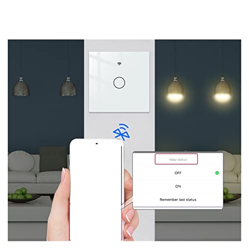 Interrupteur intelligent WiFi 2 boutons commande lumière prise murale noire - 6