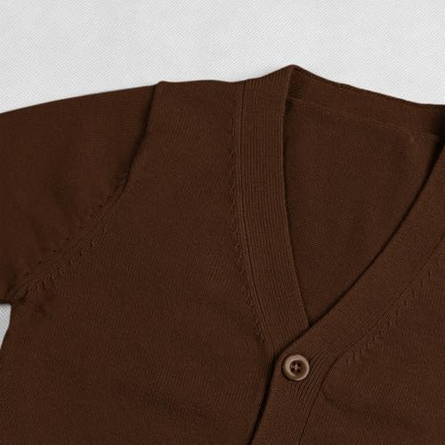Baby Boys Girls Cardigan Long Sleeve V-Neck Button Down Solid Sweater Winter Kids Warm Knit 𝗨niforms Tops2